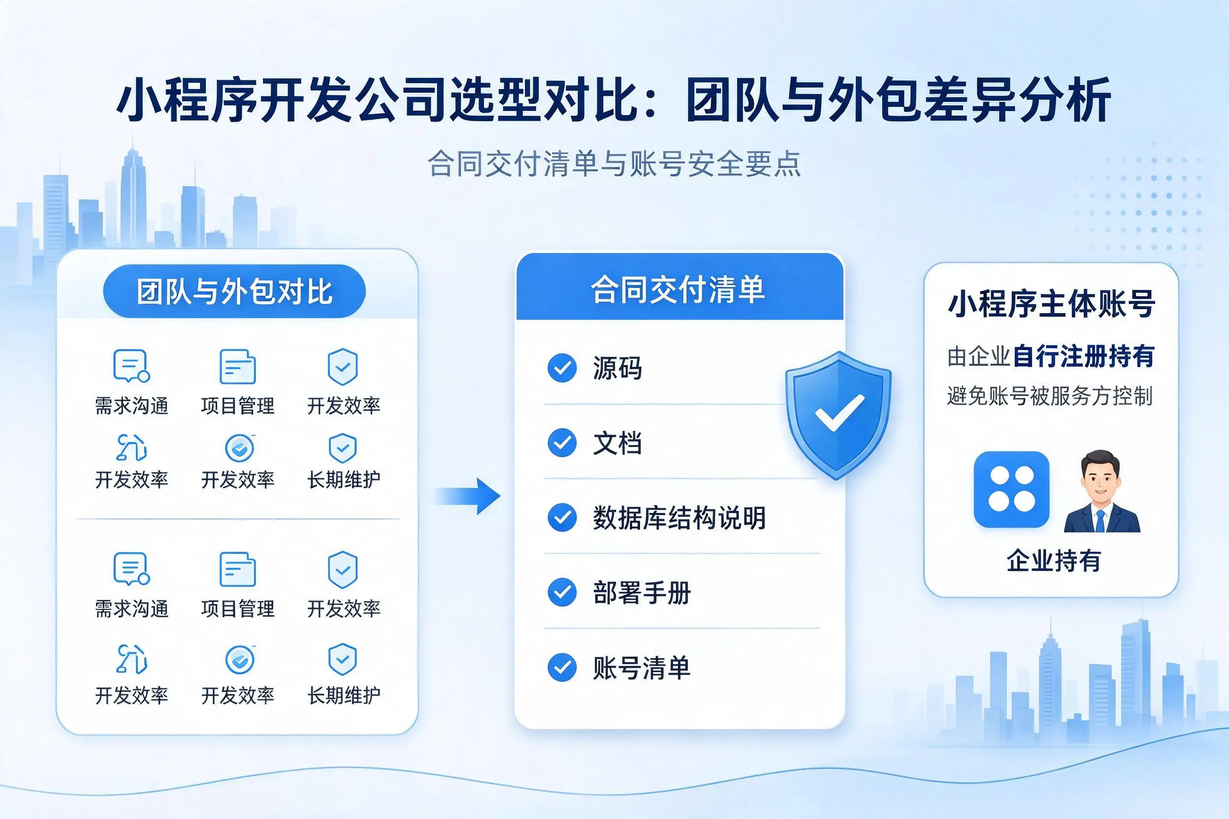 海口小程序开发公司选型对比:团队与外包差异分析
