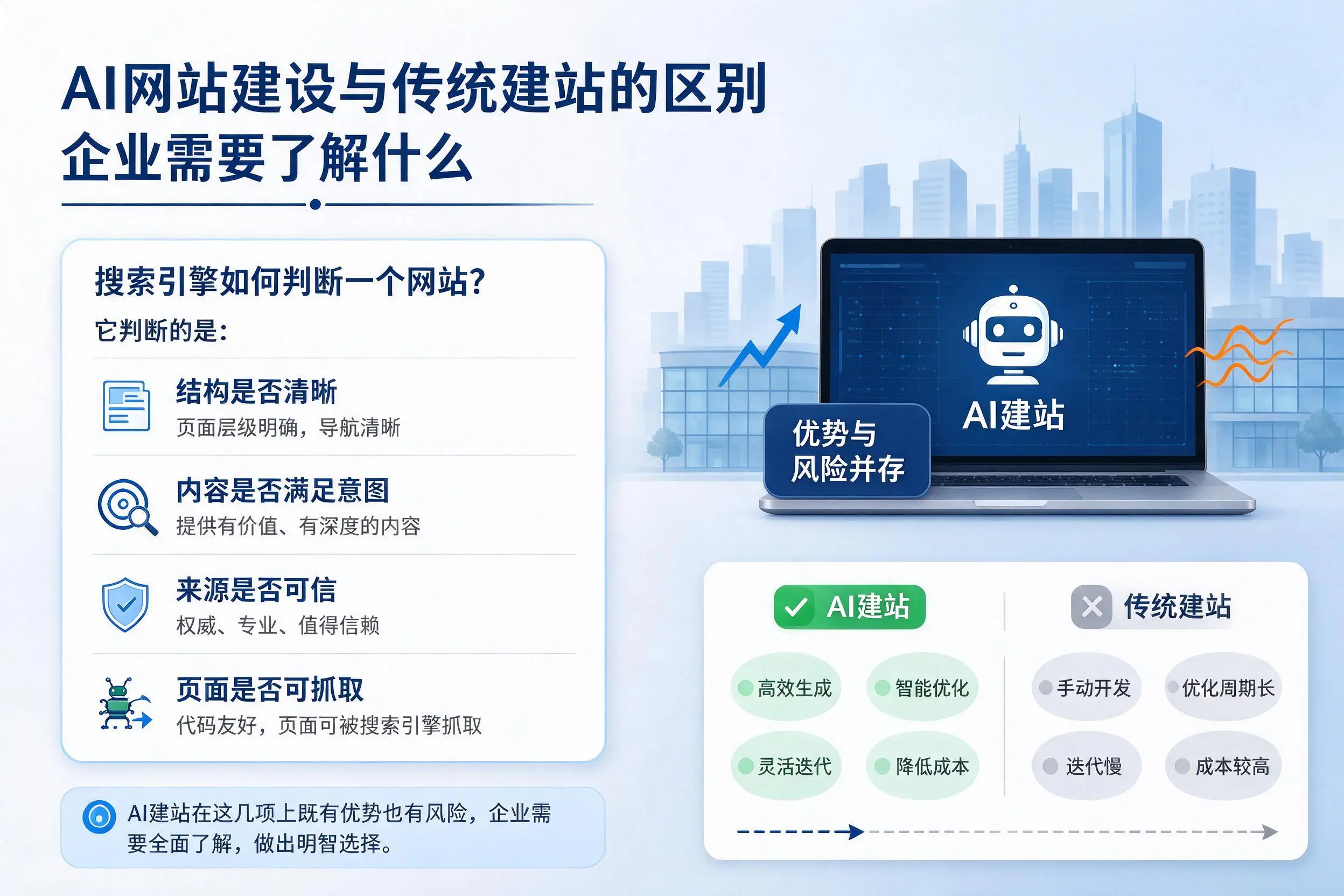 AI网站建设与传统建站的区别，海口企业需要了解什么