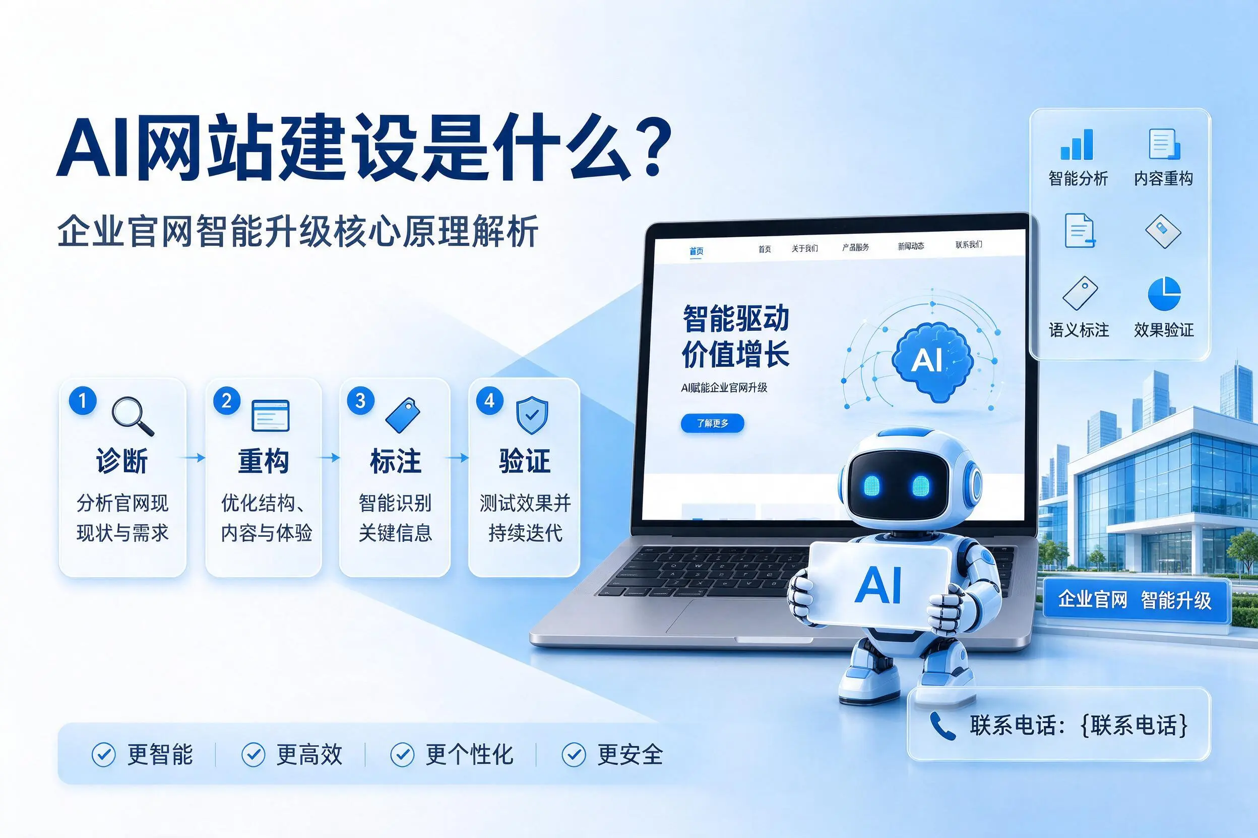 AI网站建设是什么?海口企业官网智能升级核心原理解析