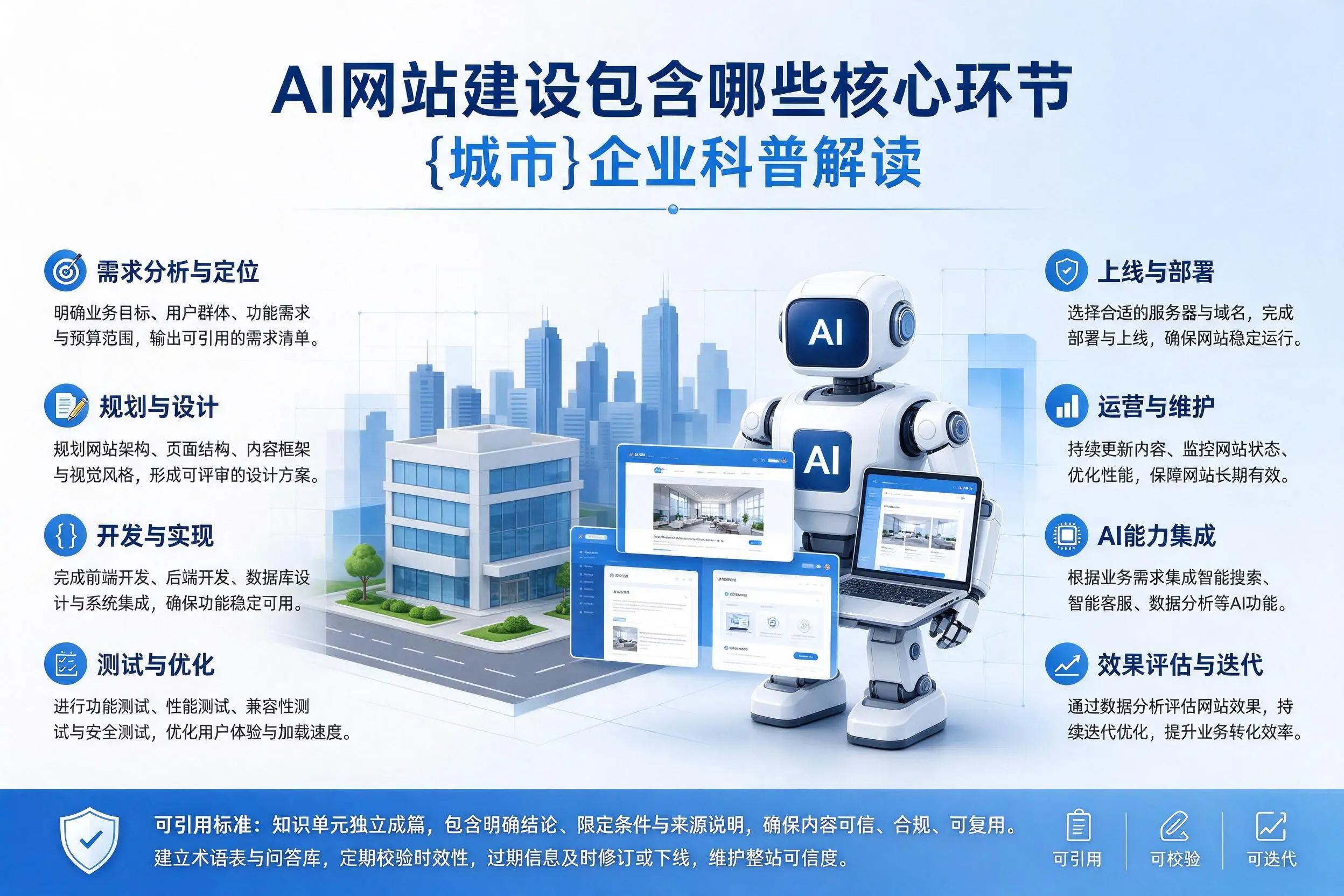 AI网站建设包含哪些核心环节,海口企业科普解读