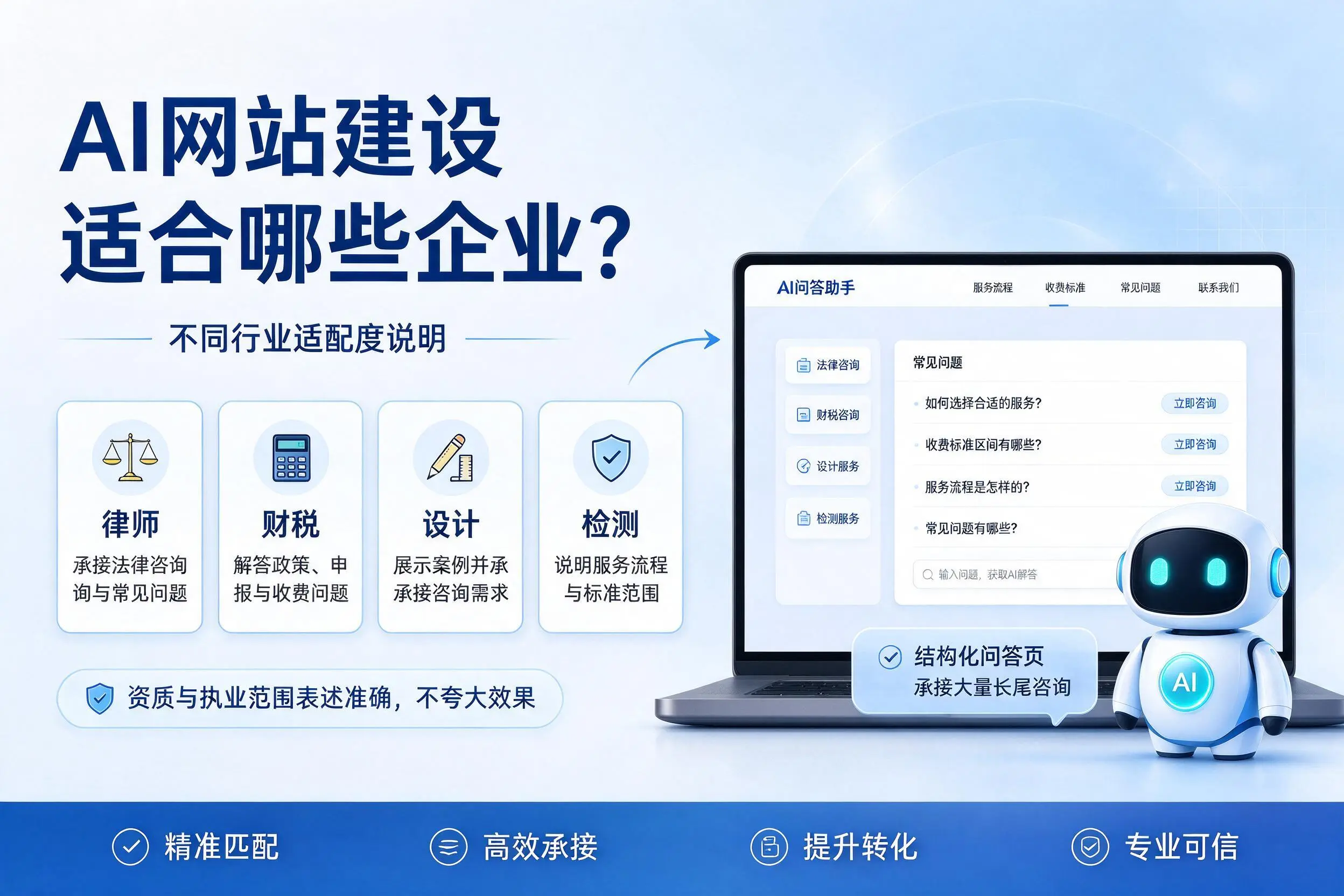 AI网站建设适合哪些企业?海口不同行业适配度说明